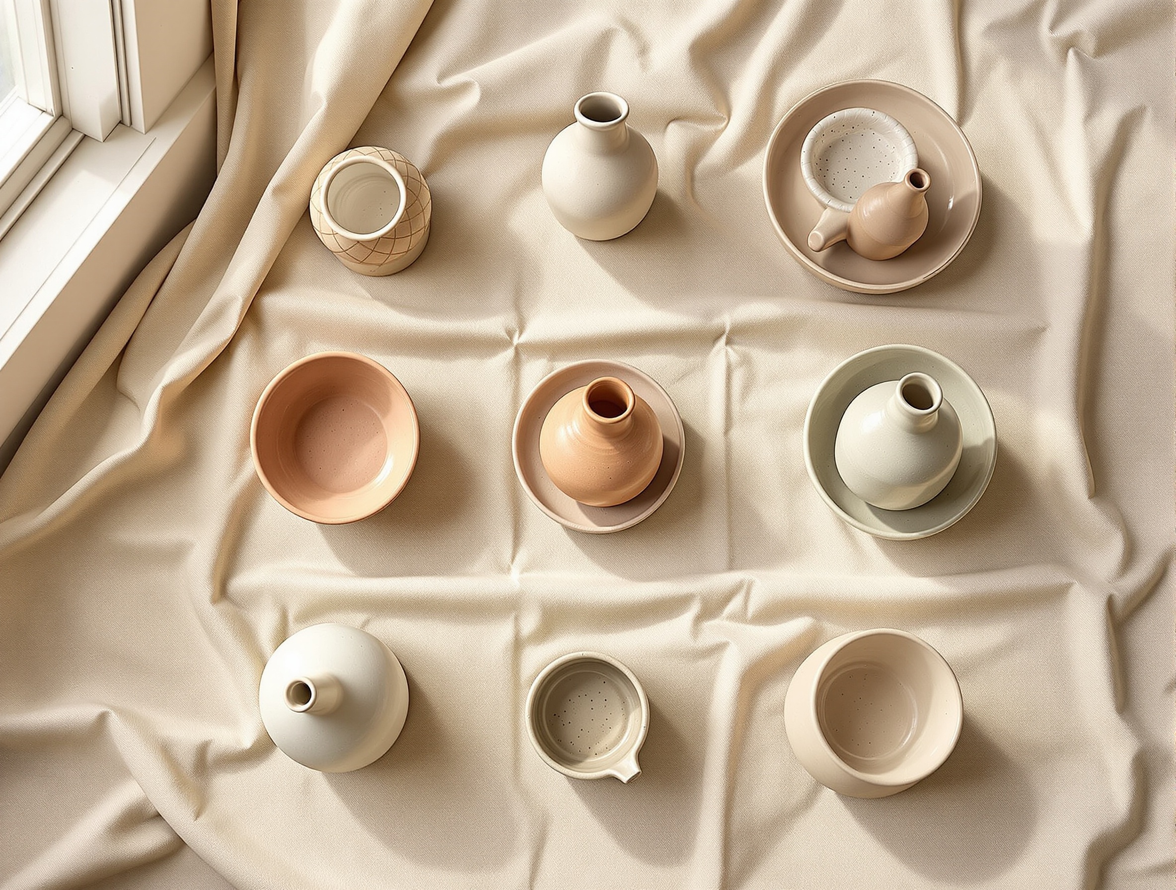 Aesthetic Instagram grid for ceramics studio